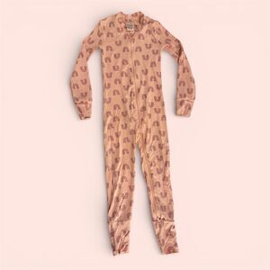 Hanna Andersson Pink Blush Rainbow Hannasoft Sleeper - Size 3T - NWOT